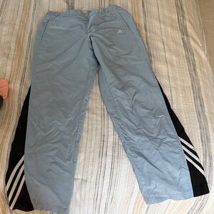 Adidas Sky Blue Track Pants with Black Accents